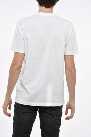 T-Shirt Girocollo in Cotone con Logo Stampato