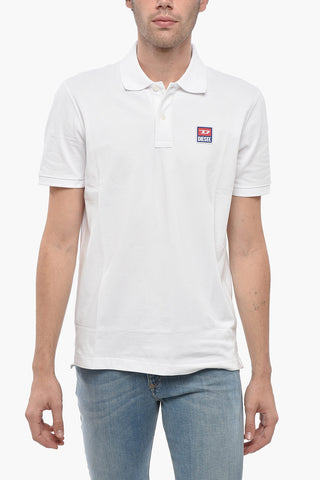 Polo aus Hopsack-Baumwollmischung SMITH mit Patch-Logo