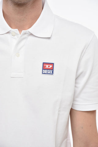 Polo aus Hopsack-Baumwollmischung SMITH mit Patch-Logo