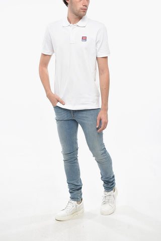 Polo aus Hopsack-Baumwollmischung SMITH mit Patch-Logo