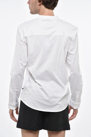 Langärmeliges Uni-Henley-T-Shirt