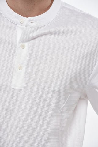 Langärmeliges Uni-Henley-T-Shirt