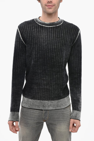 RED TAG Gerippter Rundhals-Wollpullover K-ANDELERO