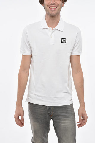 Polo aus Hopsack-Baumwollmischung SMITH mit Patch-Logo