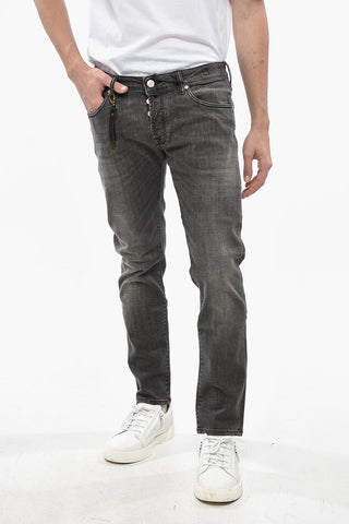 Jeans in Denim Stretch a Gamba Dritta 17cm