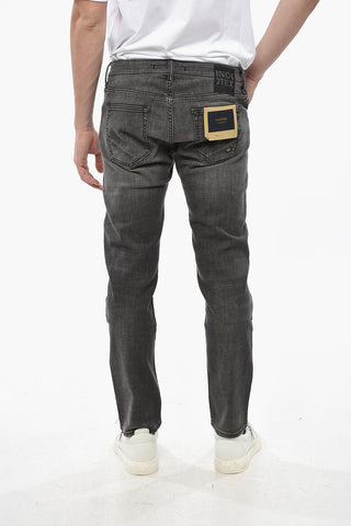 Jeans in Denim Stretch a Gamba Dritta 17cm