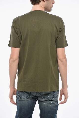Cotton Crew-Neck T-Shirt with Printed Logo