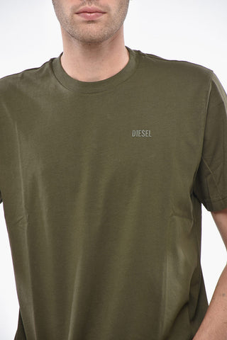 Cotton Crew-Neck T-Shirt with Printed Logo