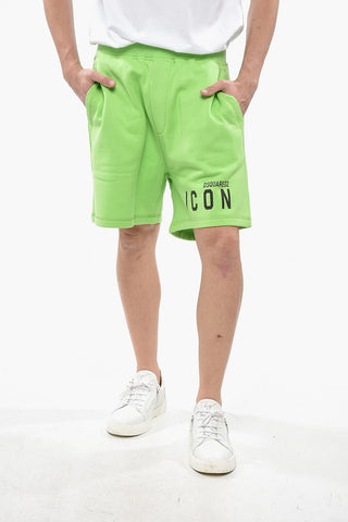 ICON 플리스 무지 쇼츠 RELAX FIT 대비 로고