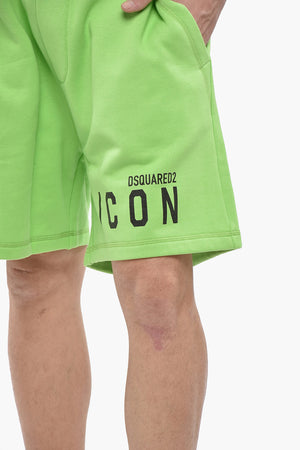 ICON Solid-Color Fleece Shorts RELAX FIT with Contrast Logo