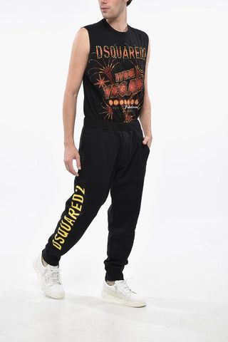 Fleeced Cotton SKI FIT Joggers with Contrasting Logo