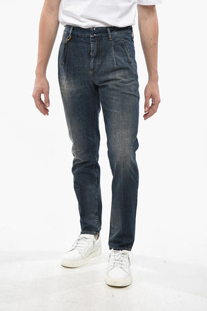 Jeans in Denim Stretch a 1 Pince 17cm