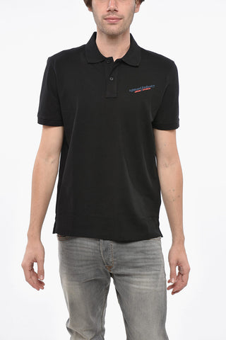 Hopsack Cotton Blend Polo SMITH with Printed Logo