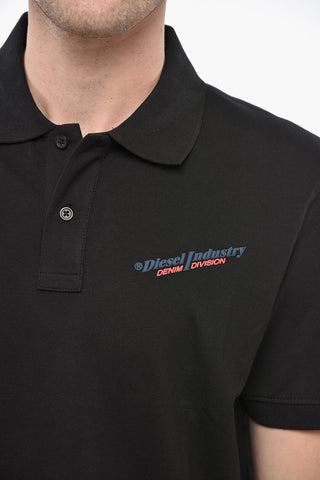 Hopsack Cotton Blend Polo SMITH with Printed Logo