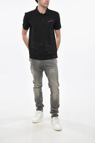 Hopsack Cotton Blend Polo SMITH with Printed Logo