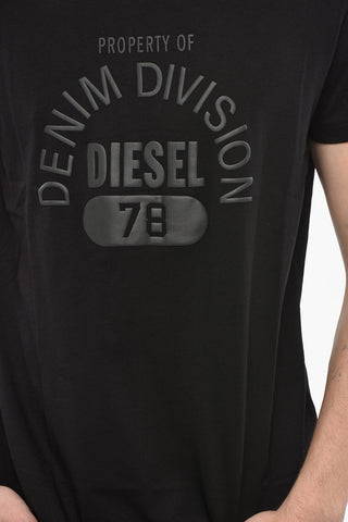 Cotton T-Shirt DIEGOR with Embossed Print
