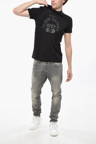 Cotton T-Shirt DIEGOR with Embossed Print