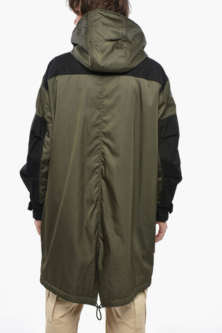 맥시 패딩 재킷 후드 포함