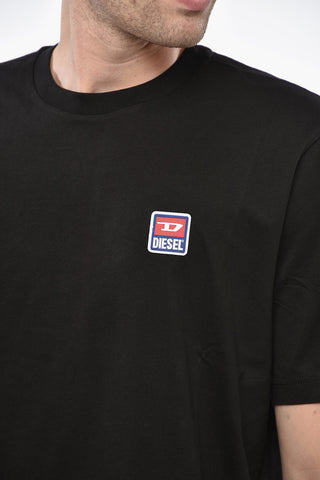 Cotton Crew-Neck T-Shirt with Patch Logo