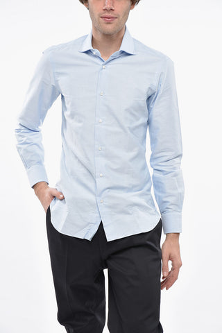 Camicia in Tinta Unita con Collo Francese