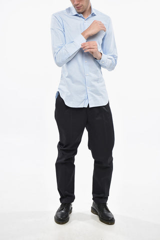 Camicia in Tinta Unita con Collo Francese