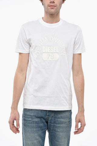 Cotton T-Shirt DIEGOR with Embossed Print