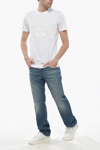 Cotton T-Shirt DIEGOR with Embossed Print