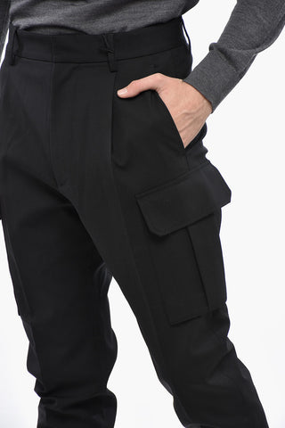 Virgin Wool Cargo Pants AVIATOR with 1 Pleat