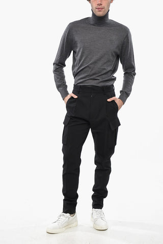 Virgin Wool Cargo Pants AVIATOR with 1 Pleat