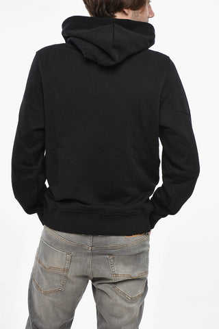 Hoodie aus angerauter Baumwolle mit Frontlogo