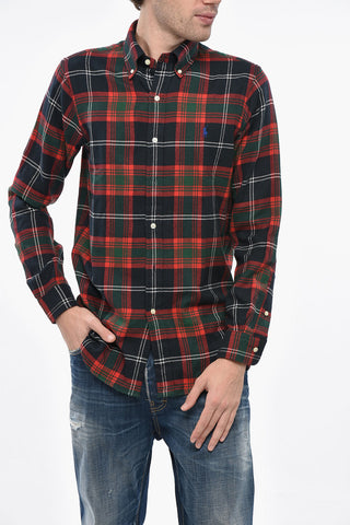 Checked Classic Fit Shirt with Button-Down Collar