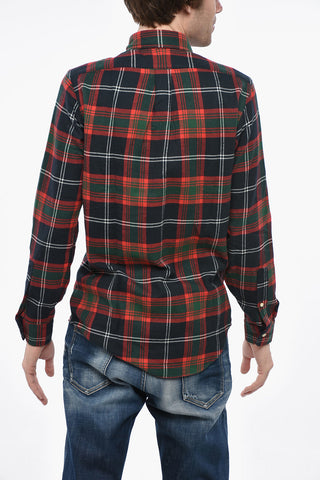 Checked Classic Fit Shirt with Button-Down Collar