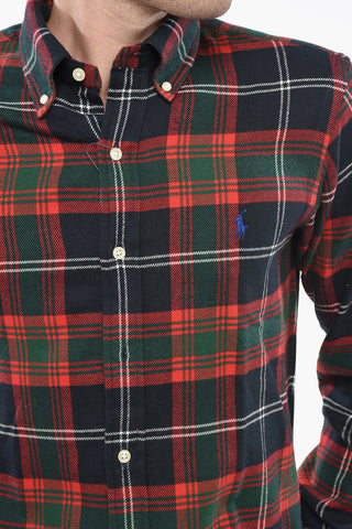 Checked Classic Fit Shirt with Button-Down Collar