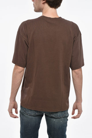 RED TAG Crewneck T-Shirt with Flocked Print