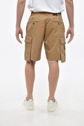 Boxer-Cargo-Shorts in Uni mit Gürtelschlaufen