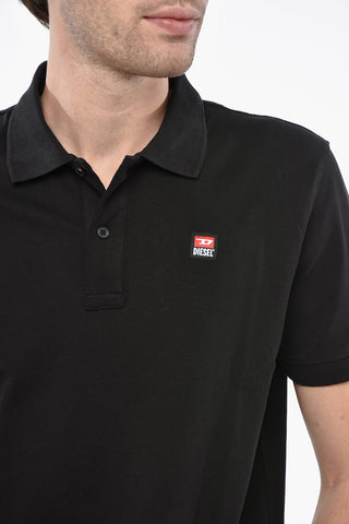 Polo in Misto Cotone Hopsack SMITH con Patch Logo