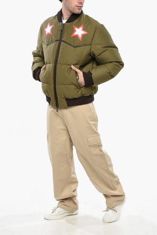 Gepolsterte Jacke WESTERN mit Details aus Kunstleder