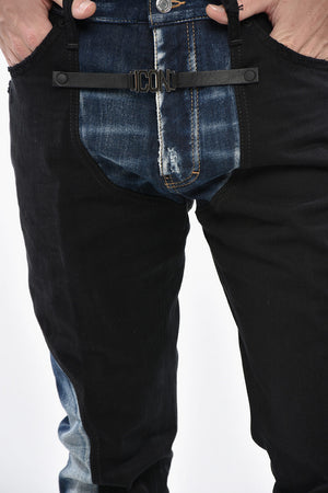 ICON Jeans TECHNO COOL GUY Bicolore con Cinturino in Pelle e Logo in Lettering 16cm