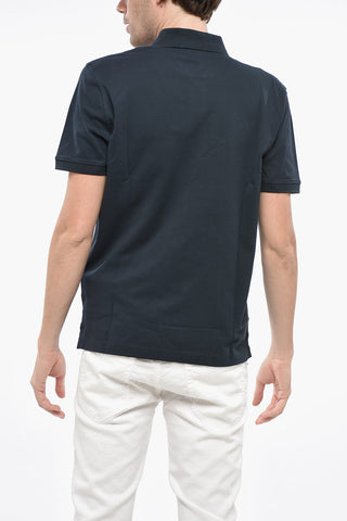 Polo aus Hopsack-Baumwollmischung SMITH mit Patch-Logo