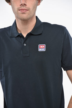 Polo aus Hopsack-Baumwollmischung SMITH mit Patch-Logo