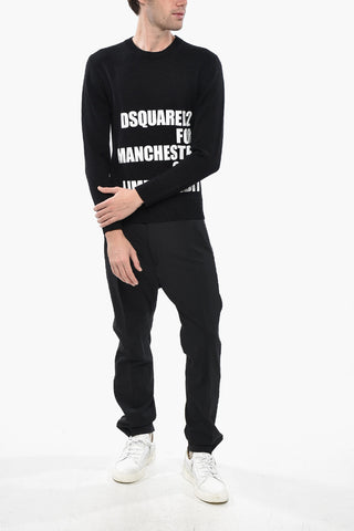 MANCHESTER CITY LIMITED EDITION Wool Crewneck Sweater with Contrast Print