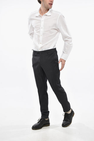 Stretch Virgin Wool Skinny Fit Pants