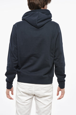 Brushed Cotton Hoodie with Printed Logo