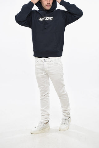 Brushed Cotton Hoodie with Printed Logo