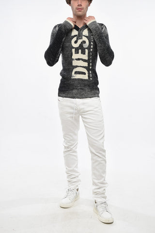 ESSENTIALS Rippen-Wollpullover K-ATULLUS mit Frontlogo