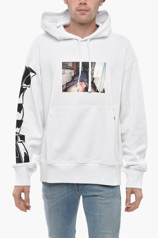 RED TAG Cotton Fleece Hoodie MACS with Print