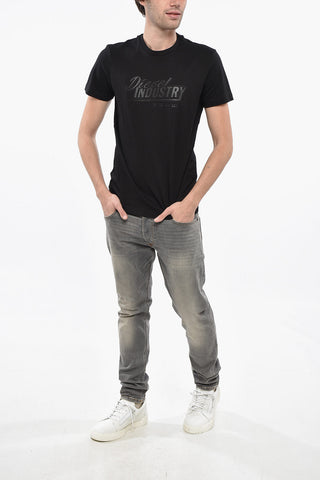 Cotton INDUSTRY TEAM T-Shirt with Ton sur Ton Print