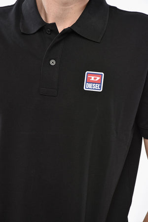 Polo aus Hopsack-Baumwollmischung SMITH mit Patch-Logo