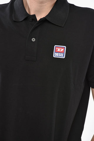 Hopsack Cotton-Blend Polo SMITH with Patch Logo