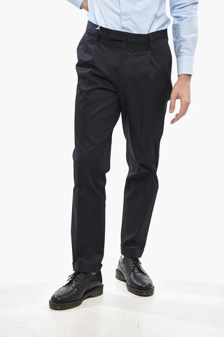 Pantaloni in Cotone Stretch a 1 Pince